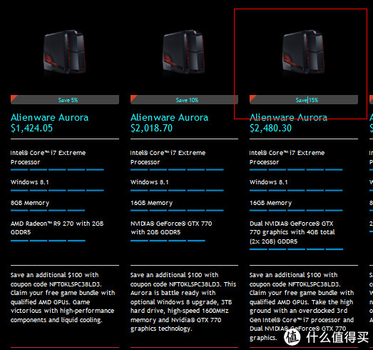 高端秀：Alienware 外星人 Aurora 台式机（i7-4820K、Titan Z显卡、16G、256G SSD+1T HDD）