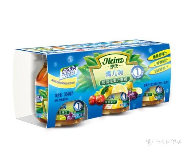 Heinz 亨氏 清儿润 好消化果汁套餐(葡萄西梅,香梨山楂,甘蔗西柚)118ml*12瓶