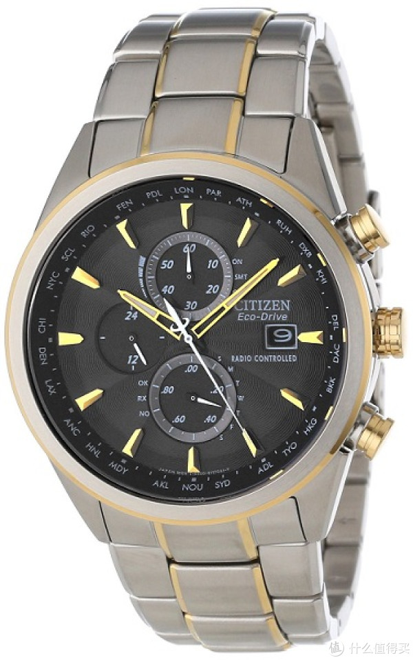 CITIZEN 西铁城 Eco-Drive Chrono AT8014-57E 男款光动能计时腕表(6局电波、世界时间)