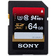 神价格：SONY 索尼 UHS-1 SDHC高速存储卡 Class10 64GB（读94MB/s、写45MB/s）