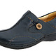 Clarks 其乐Unstructured Un.Loop 女士一脚蹬皮鞋 海军蓝款