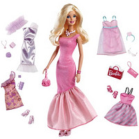 Barbie 芭比 2BCF76 芭比女孩之礼服套装+长发套装