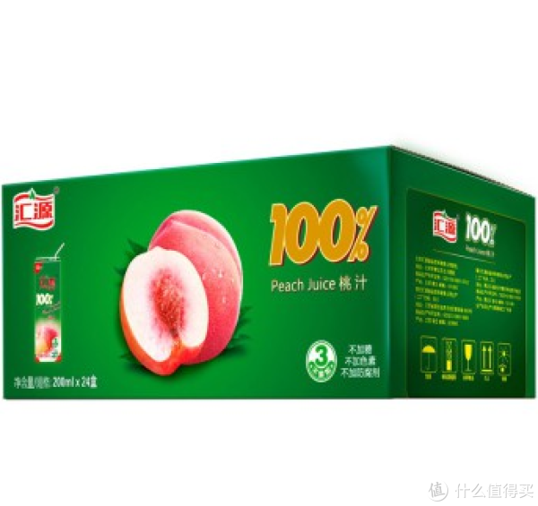限西北:汇源 100%桃果汁 200ml*24盒