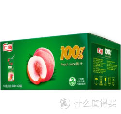 限西北：汇源 100%桃果汁 200ml*24盒
