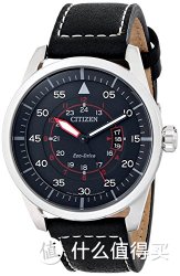 双重优惠：CITIZEN 西铁城 AVION AW1361-01E 男款光动能腕表