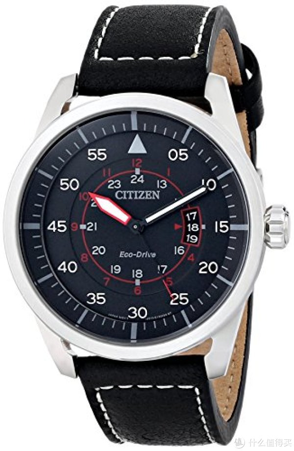 双重优惠:CITIZEN 西铁城 AVION AW1361-01E 男款光动能腕表