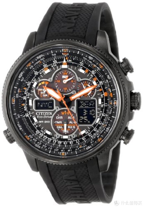 CITIZEN 西铁城 Navihawk A-T JY8035-04E 男款光动能腕表(5局电波、双显、计时)