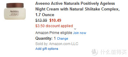 凑单品：Aveeno 艾维诺Active Naturals Positively Ageless 天然香菇精华紧致晚霜 50g