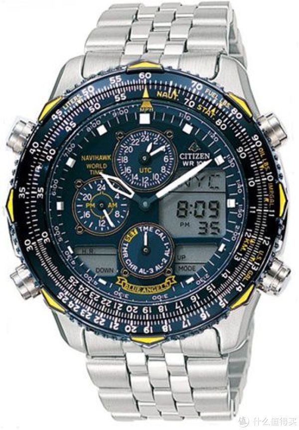 CITIZEN 西铁城 PROMASTER SKYHAWK 空中之鹰系列 BLUE ANGELS 蓝天使 JN0040-58L 男款光动能腕表