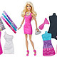 Barbie 芭比 X7892 芭比玩转色彩套装+BCF85 芭比女孩之美发组合+BCF84 芭比女孩之长发套装