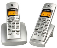 MOTOROLA 摩托罗拉 D402C 2.4G 数字 无绳电话 (银色)