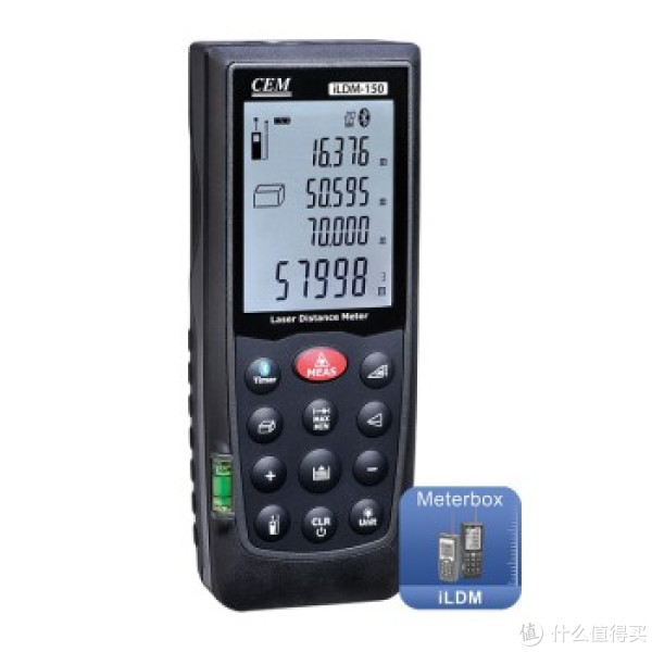 CEM 华盛昌 iLDM-150 激光测距仪(70米、蓝牙)+凑单品