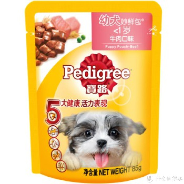 Pedigree 宝路 宠物妙鲜包 幼犬牛肉 85g*12包+夹心酥380g