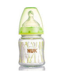 NUK 宽口径 玻璃彩色奶瓶(带1号硅胶奶嘴)+NUK 宽口径 玻璃彩色奶瓶(带1号乳胶奶嘴)240ml