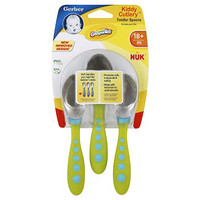 凑单品：Gerber 嘉宝 NUK Graduates Kiddy Cutlery 3 Piece Spoon Set 婴幼儿童训练餐具 3件套