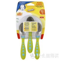 凑单品：Gerber 嘉宝 NUK Graduates Kiddy Cutlery 3 Piece Spoon Set 婴幼儿童训练餐具 3件套