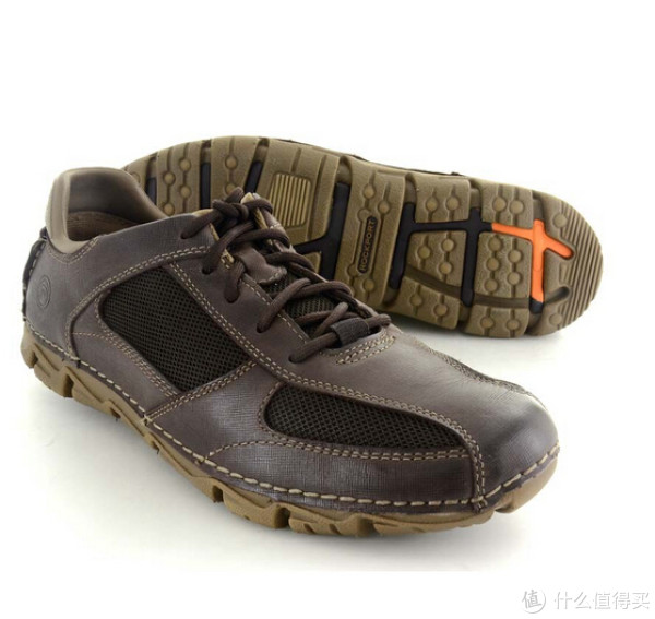 ROCKPORT 乐步 Rocsports Lite Bike Toe 男士系带真皮休闲鞋