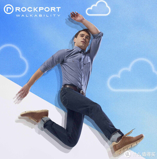 ROCKPORT 乐步 Rocsports Lite Bike Toe 男士系带真皮休闲鞋