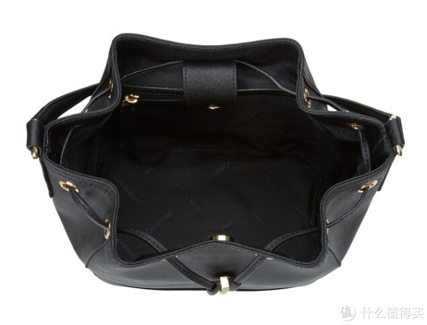 Calvin Klein Saffiano Mini Drawstring 女士真皮水桶包