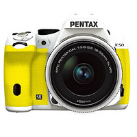 PENTAX 宾得 K-50 DAL 18-55mm WR防水镜头单反套机 白黄色