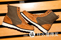 Sebago  Stockton 男士真皮羊毛拼接短靴