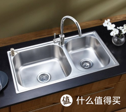 MOEN 摩恩 双槽水槽套装（28117SL+70211+7029SL） 899元包邮（999-100）