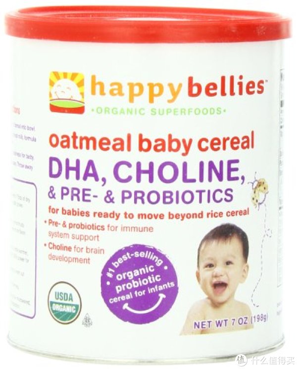 HAPPYBABY 禧贝 有机DHA益生菌 2段糙米谷物米粉 198g*6罐装