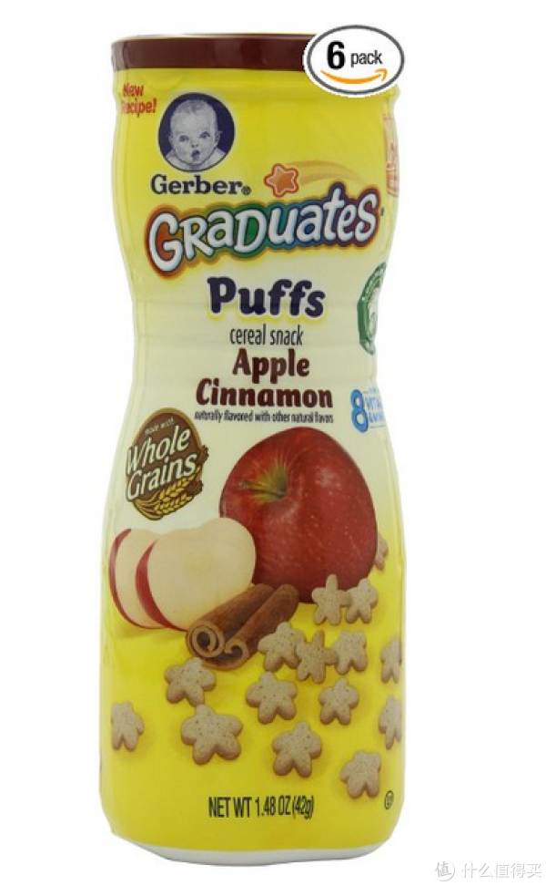 gerber嘉宝puffs泡芙苹果味42g6瓶装