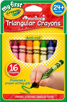 凑单品：Crayola 绘儿乐 16色可水洗三角蜡笔