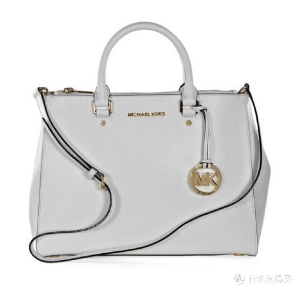 MICHAEL KORS 迈可·寇斯 Sutton 大号真皮手提包 白色款