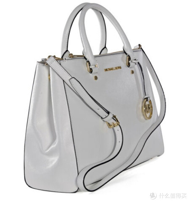 MICHAEL KORS 迈可·寇斯 Sutton 大号真皮手提包 白色款