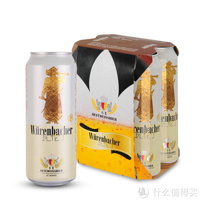 华东广东：Würenbacher 瓦伦丁 小麦啤酒（500ml*4/组）*2