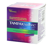 凑单品：TAMPAX 丹碧丝 Radiant系列 紧凑型导管式卫生棉条 大流量装 18支装