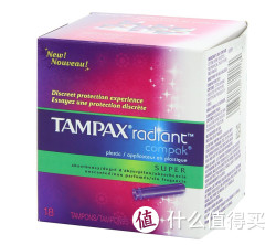凑单品：TAMPAX 丹碧丝 Radiant系列 紧凑型导管式卫生棉条 大流量装 18支装