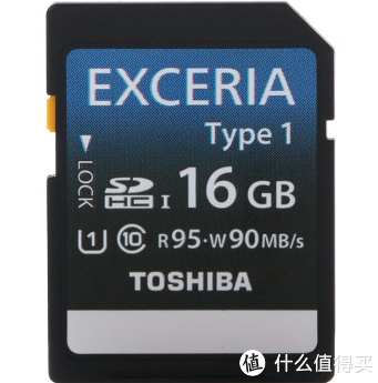 TOSHIBA 东芝 EXCERIA系列 Type 1型 16GB SD存储卡（读95/写90）