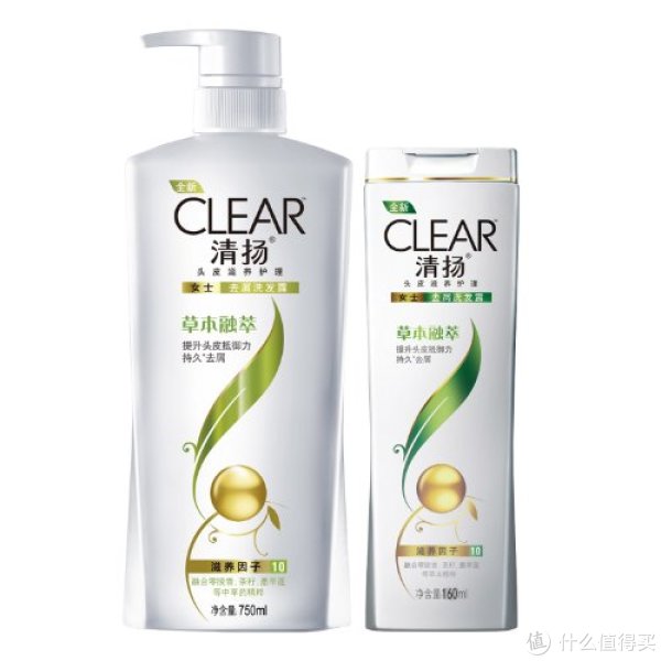 CLEAR 清扬 女士去屑洗发露(草本融萃型750ml+350ml)+多芬三件套