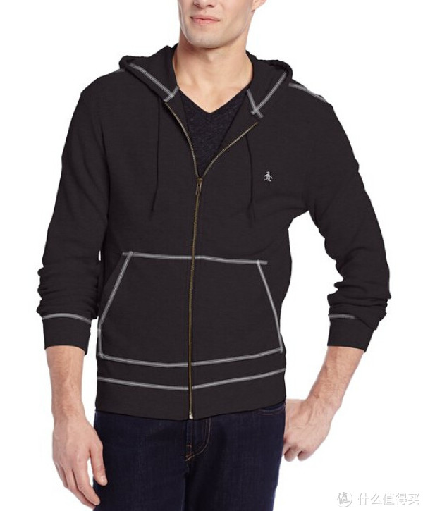 Original Penguin Waffle Hoodie 男士带帽卫衣