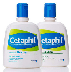 Cetaphil 丝塔芙 洁面乳237ml+润肤乳237ml+怡丽新·素肌感​棉柔纤巧日用40片