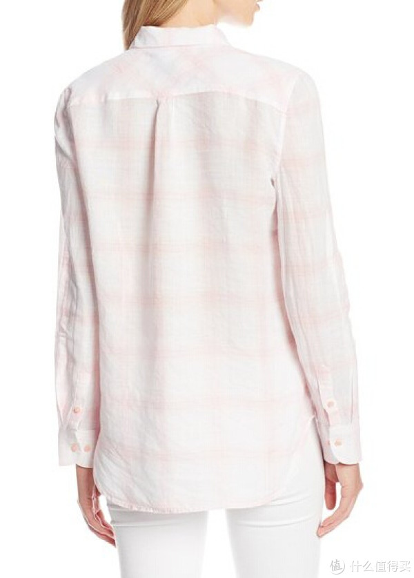 Calvin Klein Jeans Plaid Ramie Linen 女款格子衬衫