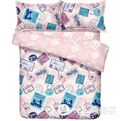 ELLE DECO 全棉斜纹活性印花单人床单四件套 塞纳河畔 1.2m床