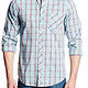 BEN SHERMAN Long-Sleeve Bright Oxford-Check 男款格子衬衫