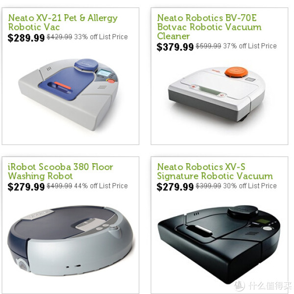 促销活动:woot Neato or iRobot Roomba 多款扫地机器人
