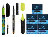 双重优惠：Schneider 施耐德 套装(钢笔1+走珠笔1+荧光笔1+吸墨管1+墨5盒)+走珠笔