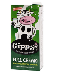 限华东：gippy 吉品 全脂牛奶 1L*8盒