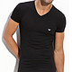 凑单品：EMPORIO ARMANI 安普里奥·阿玛尼 男士V领T恤 3件装 黑色款