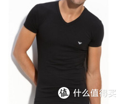 凑单品：EMPORIO ARMANI 安普里奥·阿玛尼 男士V领T恤 3件装 黑色款