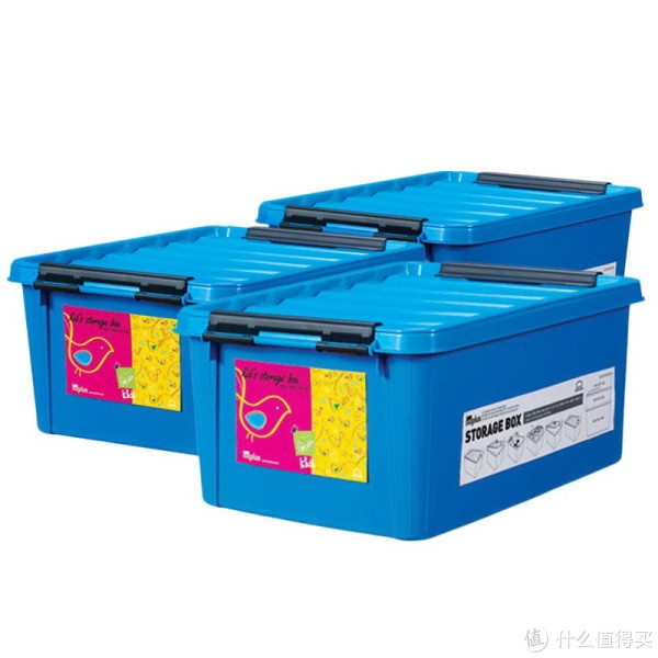 部分区域：Lock&Lock 乐扣乐扣 INP111 塑料收纳箱 15L*3