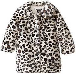 凑单品：Calvin Klein  Animal Print Faux Fur 小女孩外套