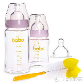 移动端：bobo 乐儿宝 BWT425 新生儿宽口径玻璃奶瓶套装*2套+凑单品