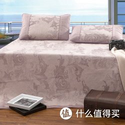 YOUR MOON 远梦家纺 冰丝席双人夏凉三件套 紫藤花 紫色